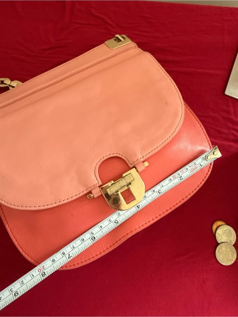 Tory Burch Pink Leather Shoulder Bag with Gold Chain Strap